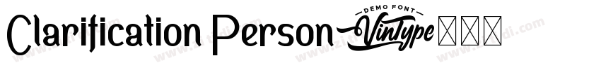 Clarification Person字体转换